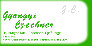 gyongyi czechner business card